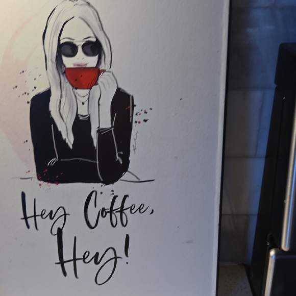 Hobby Lobby Black and White Coffee Art, Statement, Fashion, Some Wear - Picture 5 of 7